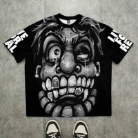 2026 Meistverkaufte T-Shirts Direkt vom Hersteller Übergroßes Grafik-T-Shirt Trendige Streetwear Vintage-Stil Locker Sitzende Freizeitkleidung