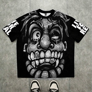 2026 Hot Selling T-Shirts Factory Direct Oversized Graphic T-Shirt Trendy Streetwear Vintage Style Loose Fit Casual Wears - Product Image 2