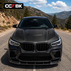 Pour <span class=keywords><strong>BMW</strong></span> X5 G05 F95 <span class=keywords><strong>X6</strong></span> G06 <span class=keywords><strong>F96</strong></span> 2018-2026 Capot Moteur Avant en Fibre de Carbone Sec Style JS 41007492375 - Product Image 4