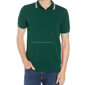 Personalizable de alta calidad 100% algodón hombres Formal para camisa transpirable manga corta sólido Riben patrón Jersey - Product Image 2