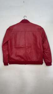 Pure Leather High Quality Customized Men's Jacket New Fashion Style <b>Covered</b> <b>Button</b> Stand Collar Front Logo Heated Quick Dry - Product Image 5