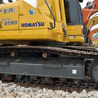 Excavatrice sur chenilles Komatsu PC220, 22 tonnes, hydraulique, moteur SAA6D107, d'occasion, japonaise, pour travaux de construction lourds