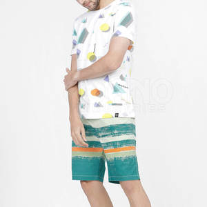 2025 pantalones cortos informales ligeros de algodón 100% para hombre patrón sólido único lienzo de cintura media último diseño en línea venta al por mayor - Product Image 4