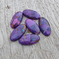 Vente en gros de pierres précieuses en vrac de qualité AAA, turquoise cuivrée violette naturelle, grand cabochon ovale, dos plat, calibré, tailles certifiées par un tiers