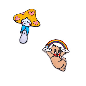 Patchs de dessin animé directs d'usine personnalisés de qualité supérieure fer sur des patchs de broderie Anime pour vêtements - Product Image 5