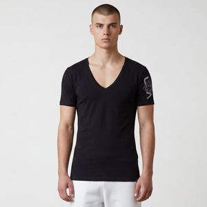 Camiseta con cuello en V profundo - Product Image 1