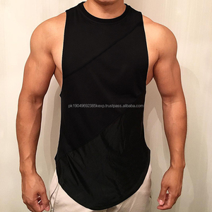 Débardeurs à coupe carrée, débardeurs côtelés musculaires, débardeurs de sport personnalisés en gros, débardeurs stringer pour hommes - Product Image 4
