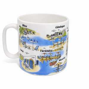 แก้วเซรามิกพิมพ์ลายการ์ตูนสไตล์คลาสสิกสำหรับชาและกาแฟ - ของขวัญแจกฟรี - Product Image 1