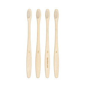 <span class=keywords><strong>Brosse</strong></span> à dents en bambou pour adulte Vente en gros OEM pour enfants CE FSC approuvé sans BPA biodégradable poils moyennement durs Accueil Voyage Hôtel - Product Image 1