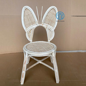 Eco - Friendly Rattan Bunny Kids <b>Chair</b> Wicker <b>Nursery</b> Furniture Natural Rattan Children <b>Chair</b> Boho Kids Room Decor - Product Image 1