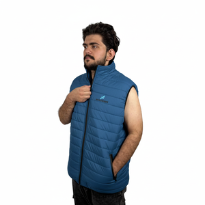 Gilet de sport matelassé en polyester décontracté, respirant, chaud, sans manches, vêtement de mode, veste matelassée pour homme - Product Image 4