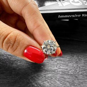 Elegant Round Cut Lab Grown Diamond Engagement <b>Ring</b> <b>for</b> <b>Women</b> Wedding Fine Jewelry Designer Bridal Gift <b>Statement</b> <b>Ring</b> - Product Image 1