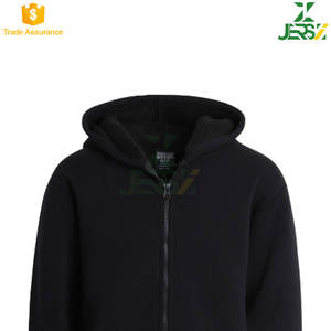 Sudadera con capucha Sherpa de invierno personalizada para hombre, forro polar de algodón y poliéster con cremallera Vintage de doble capa, estampado en relieve, transpirable, óptimo - Product Image 6