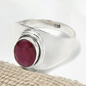 Gran oferta, piedra preciosa de rubí Natural de Plata de Ley 925 hecha a mano, joyería de plata 925 a la moda, anillos bohemios Vermeil Eternity - Product Image 5