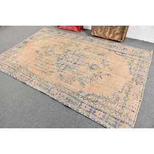 Alfombra Vintage Grande de 5.3x8.4 pies, Alfombra Turca Azul Ombré - Product Image 4