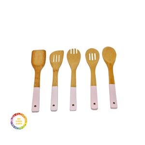 Juego de utensilios de madera de calidad superior Utensilios de cocina de madera hechos a mano Utensilios de cocina sostenibles Exportación directa de fábrica - Product Image 1