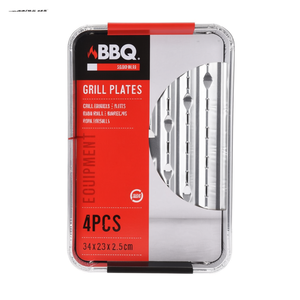 Plateau de barbecue en aluminium 5 pièces pour barbecue, argenté DV5300230, 34x23x2,5 cm, accessoires pour barbecue - Product Image 2