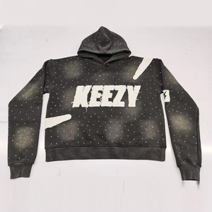 Survêtement de course évasé en coton pour l'hiver pour hommes, nouveau style de survêtement à capuche, ensemble de sweat à capuche streetwear uni - Product Image 2