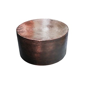 2025 Home Decorative Metal Coffee <b>Table</b> Brown Color <b>Round</b> Shaped Aluminum Center <b>Table</b> for Hotel - Product Image 1