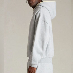 Sweat-shirts à capuche pour hommes, coupe ample, grammage lourd 300-500 g/m², épaules tombantes, unis, vierges pour impression personnalisée - Product Image 2