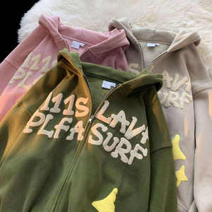 Sweat à capuche unisexe en coton imprimé en relief 3D surdimensionné, style streetwear, collection 2025 – Nouveauté tendance - Product Image 5