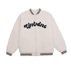 Blouson aviateur personnalisé en satin de baseball en coton pour hommes impression décorative motif fermeture éclair hiver veste chaude rembourrée haut - Product Image 5