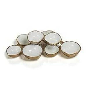 ถ้วยวางกลางโต๊ะชุบทองเคลือบด้วยผงโลหะสีขาวและโลโก้สำหรับงานหนัก - Product Image 2