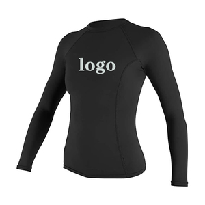 Nuevo logotipo personalizado en blanco camisas de surf rash guard mujeres niñas camisa de compresión upf50 + rash guard para natación buceo OEM - Product Image 4