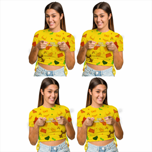 T-shirts courts pour femmes en tissu extensible doux avec soutien pour mouvements faciles, tendance décontractée - Product Image 6