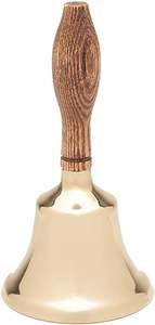 Brass Santa <b>Bell</b> Best Finishing Designs Christmas Brass Metal <b>Bell</b> With Wooden Handle Design - Product Image 4