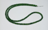 Perles Rondelle à facettes en Diopside vert chromé véritable naturel meilleure qualité en gros pour la fabrication de bijoux taille 3.5mm à 5mm