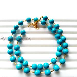 Collar de Cuentas de Plata de Ley AAA con Turquesa de 8 mm, Estilo Boho y Hippie, Unisex, Hecho a Mano, Regalo - Product Image 3