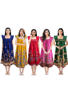 ชุดเดรสลำลองผ้าฝ้ายสำหรับผู้หญิง |   ชุดนอนสไตล์บาติกไทย แขนระบาย มีกระเป๋า |   ชุดอยู่บ้านที่ใส่สบาย - Product Image 2