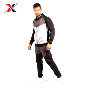 OEM 100% Coton Ensemble de survêtement unisexe Jogger Ensembles de survêtement écologiques Sweat-shirt à capuche Pantalon patchwork Impression numérique 2 en 1 Design respirant - Product Image 4