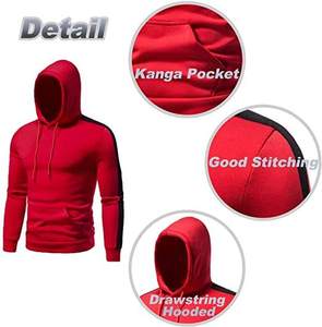Sudadera con capucha para hombre, traje de chándal de algodón liso y ajustado, con logotipo personalizado, color blanco - Product Image 4
