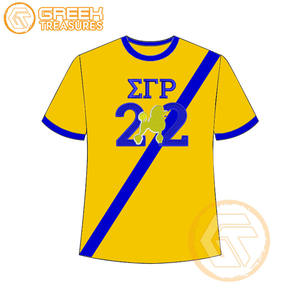 Vente en gros de t-shirt Sigma Gamma Rho pour femmes vêtements de sororité jersey de coton t-shirt respirant de haute qualité vêtements grecs pour femmes - Product Image 2