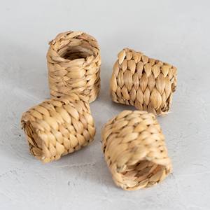 Anneaux de serviette élégants en jacinthe d'eau de bonne qualité, prix abordable, décoration de table, lot d'anneaux pour serviettes, directement du producteur - Product Image 6