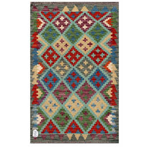 Alfombra Imaco Maimana, Alfombra Kilim Afgana, 123 x 77 cm, Decoración de Pared, 0.0g, Inventario de Shopify - Product Image 1