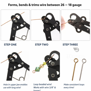 Pince à boucler de précision en acier inoxydable de haute qualité, taille de boucle 1,5 mm, outil de fabrication de bijoux, 12,4 cm, mini-outil de formage de boucles OEM/ODM - Product Image 4