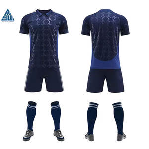 Tenues de football pour adultes, ensembles de maillots à séchage rapide avec impression par transfert thermique, logo, découpe automatisée, nom personnalisé, stock limité disponible - Product Image 1