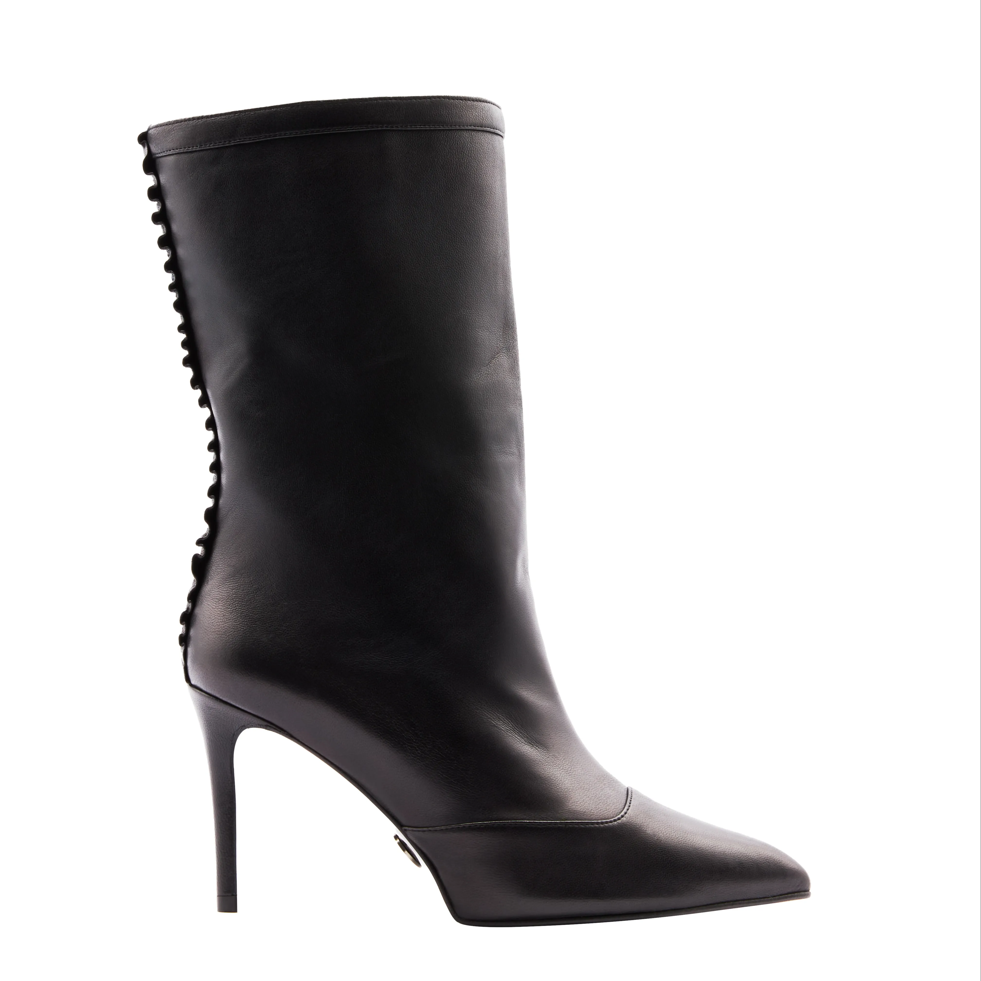 Top Quality Made in Italy Sexy Total Black scarpe tacco alto per donna stivaletti da passerella