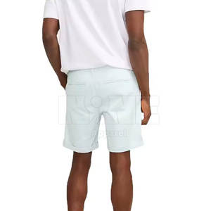 กางเกงขาสั้นผ้าชิโนสำหรับผู้ชายกางเกงขาสั้นออกกำลังกายแบบลำลองทำจากผ้าโพลีเอสเตอร์ผ้า100% เอวปานกลาง - Product Image 4