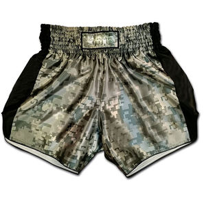 กางเกงขาสั้นผู้ชายสไตล์ไฮสตรีทแห้งเร็วฤดูร้อนชุดลำลองใส่เล่นมวยฟิตเนสพร้อมเชือกผูกแบบไทย - Product Image 3