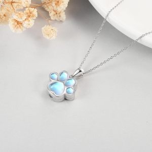 Collar de urna de pata para cenizas para mujer, recuerdo de cenizas de plata esterlina, regalo conmemorativo para madre, abuela, hermana, urna de tamaño personalizado - Product Image 3