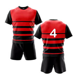 Maillots et shorts imprimés par sublimation d'uniformes de rugby OEM Kits d'équipe personnalisés Fournisseur de fabricant de vêtements de sport en gros - Product Image 1