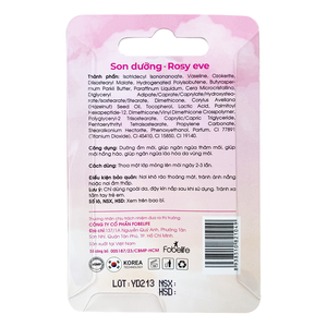 Baume à lèvres Fobelife en gros, stick hydratant, saveur fruitée, 5g, Rosy Eve, marque privée - Product Image 3