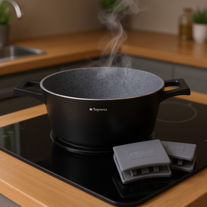 Cacerola Antiadherente de Aluminio Ambiziosa de 24 cm, Negra y Gris Piedra (WL7915CGRTG) para Cacerolas de Aluminio Tognana - Product Image 3