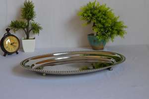 Plat de service de fantaisie fait à la main en acier inoxydable de luxe moderne Hot Premium Vantage ou plateau solide pour la maison et la cuisine - Product Image 5