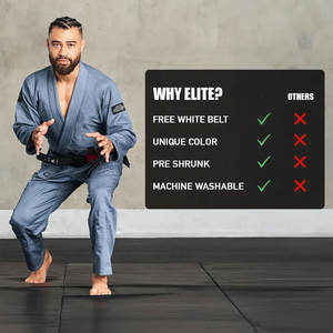 Core Gray <b>Mens</b> BJJ Gi Custom Brazilian Jiu-Jitsu GI Uniform <b>Kimono</b> 100% Cotton Pearl Weave Custom Logo Custom Color <b>Men</b> Women - Product Image 4