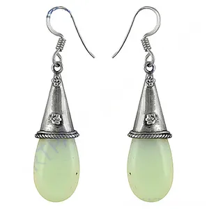 Pendientes de Gota de Agua Vintage para Mujer, Plata, Piedra Natural, Pendientes de Gota Modernos Chapados en Oro para Fiesta - Product Image 2